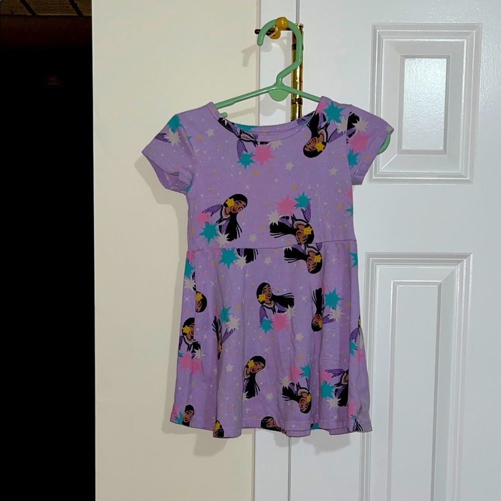Disney Wish Adorable 2T Girl’s print Skater Dress. Purple Rose Asha.